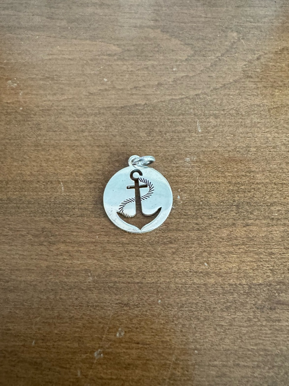 Silver Laser Cut Anchor Pendant Necklace